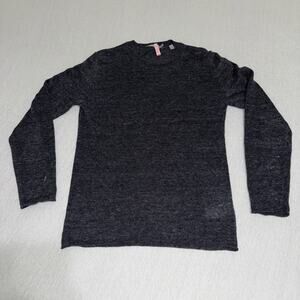 Vince Gray 100% Linen Long Sleeve Crew Neck Top XS EUC